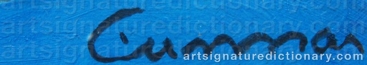 Authentic signature by Gunnar SÖDERSTRÖM on artwork