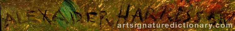 Signature by Thomas Alexander HARRISON