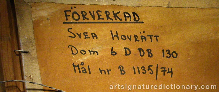 Close-up details showing Carl KYLBERG signature forgery characteristics