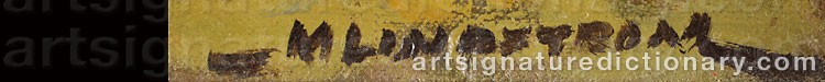 Authentic signature by Matt LINDSTRÖM on  artwork