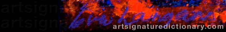 Authentic signature by Eva LANGAAS on  artwork