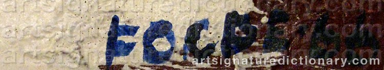 Authentic signature by Sune FOGDE on  artwork