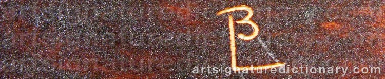 Authentic signature by Bertil LUNDGREN on Sculpture artwork