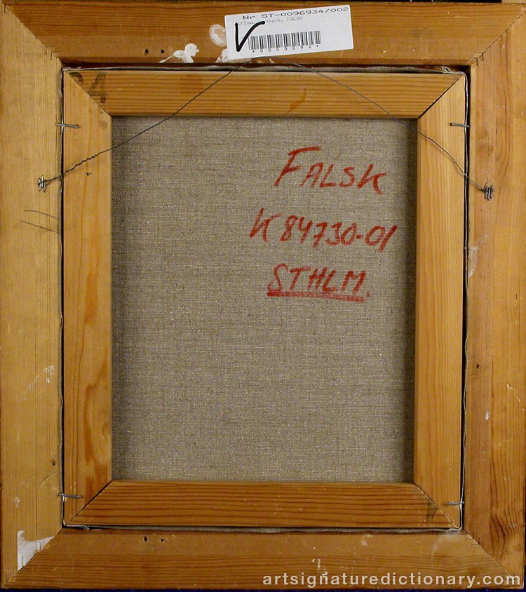 Close-up details showing Lennart JIRLOW signature forgery characteristics