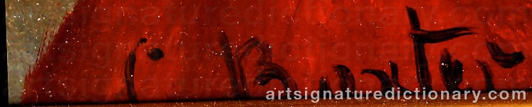 Authentic signature by Charles BAXTER on  artwork