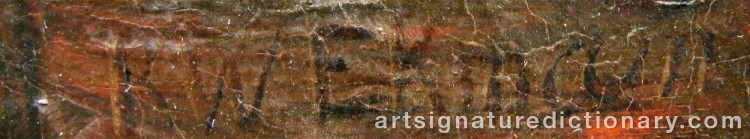 Authentic signature by Robert Wilhelm EKMAN on artwork