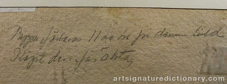 Close-up details showing Anders ZORN signature forgery characteristics