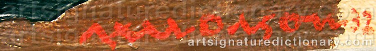 Signature by Axel OLSON