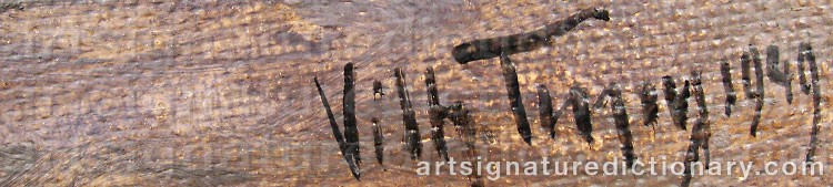 Authentic signature by Wilhelm TUPY on artwork