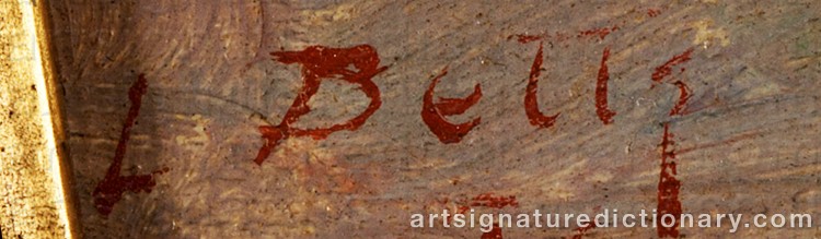 Authentic signature by Louis BETTS on Painting/Watercolour artwork