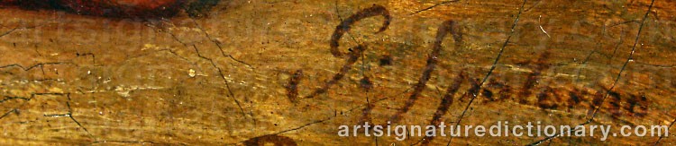 Authentic signature by G. SPOTORNO on  artwork
