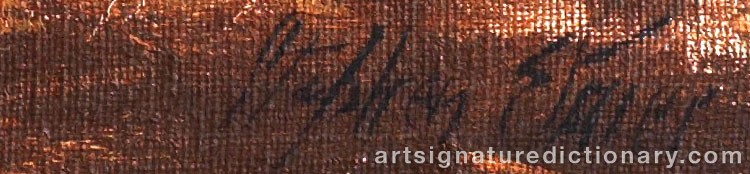 Authentic signature by Stephen Morgan ETNIER on  artwork