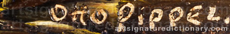Authentic signature by Otto Eduard PIPPEL on Painting/Watercolour artwork