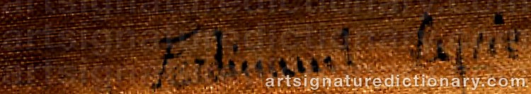 Authentic signature by Ferdinand LEPIÉ on  artwork