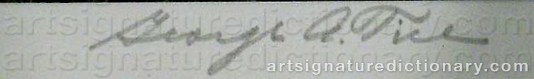 Authentic signature by George TICE on  artwork