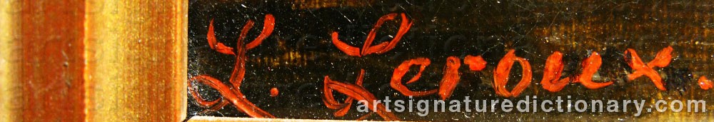 Mle Roux Signatures L LEROUX – Signatures, Monograms & Auction Results
