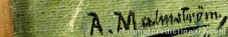 Signature by August MALMSTRÖM