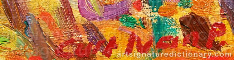 Authentic signature by Curt Ivan PÅLSSON on  artwork