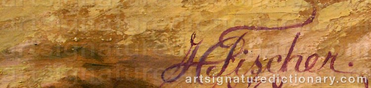 Authentic signature by Hans FISCHER on  artwork