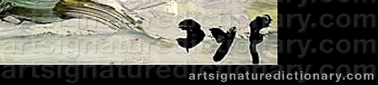 Authentic signature by Marcel DYF on  artwork