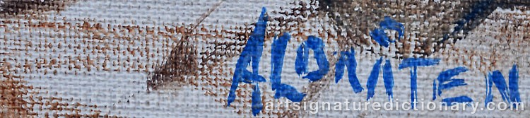 Authentic signature by Våge ALBRÅTEN on artwork