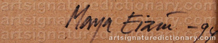 Signature by Maya EIZIN ÖIJER