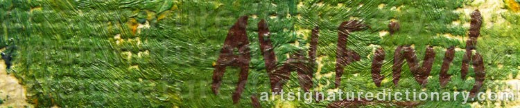 Signature by Alfred William FINCH
