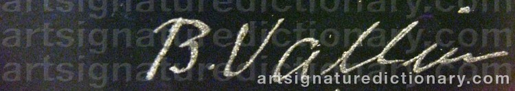 Signature by Bertil VALLIEN