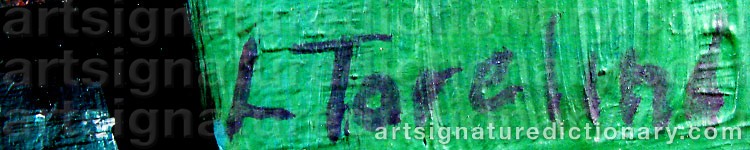 Authentic signature by Lennart TORELIND on  artwork
