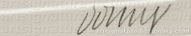 Authentic signature by Bertrand DORNY on artwork