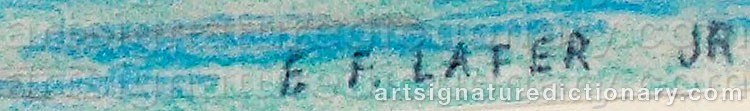 Authentic signature by E. F. LAFER on  artwork