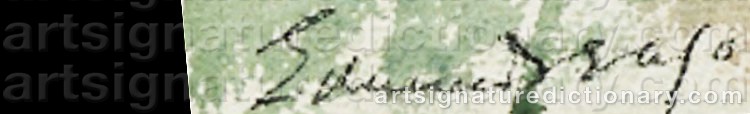 Authentic signature by Edward Brian SEAGO on Painting/Watercolour artwork