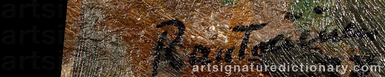 Authentic signature by Kalle RAUTIAINEN on  artwork