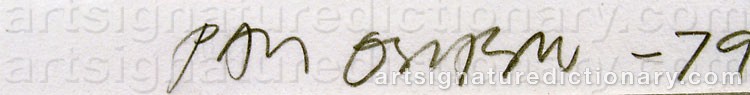 Signature by Paul OSIPOW