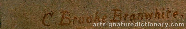 Authentic signature by Charles Brooke BRANWHITE on  artwork