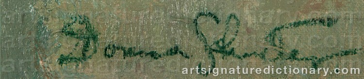 Authentic signature by Donna SCHUSTER on Painting/Watercolour artwork