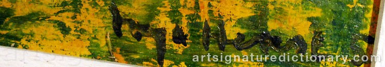 Authentic signature by Inga HENSE on  artwork