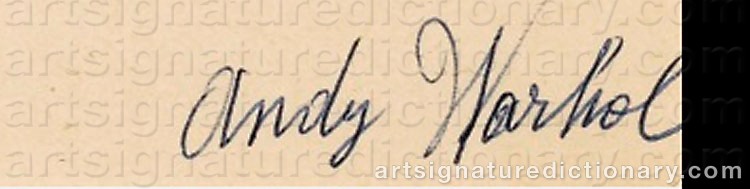 Signature by Andy WARHOL