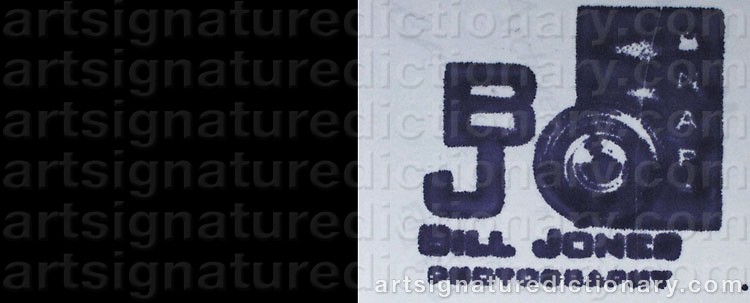 Authentic signature by Bill JONES on  artwork