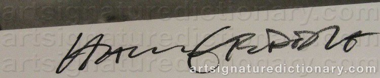 Signature by Hans GEDDA