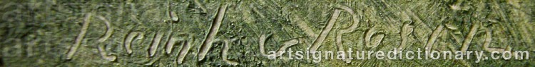Authentic signature by Reinhold Von ROSEN on artwork