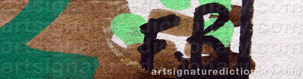 Authentic signature by Francois BOISROND on  artwork