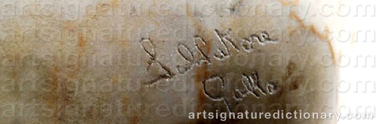 Authentic signature by Salvatore GALLO on  artwork