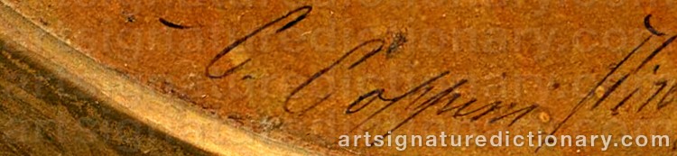 Authentic signature by Carlo COPPINI on  artwork