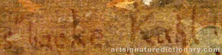 Signature by Johan KAHL