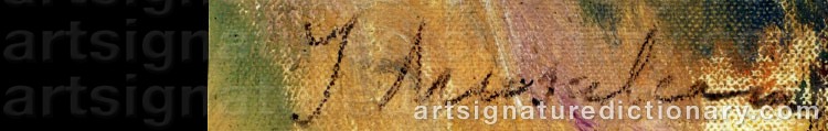 Authentic signature by Ion MUSCELEANU on artwork