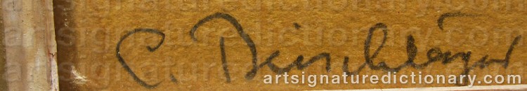 Authentic signature by Emil BEISCHLÄGER on  artwork
