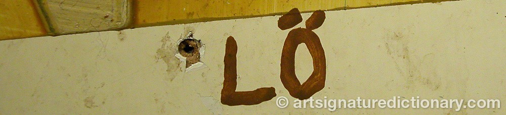 Authentic signature by Leif ÖSTERMAN on  artwork