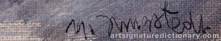 Authentic signature by Matts JUNGSTEDT on artwork