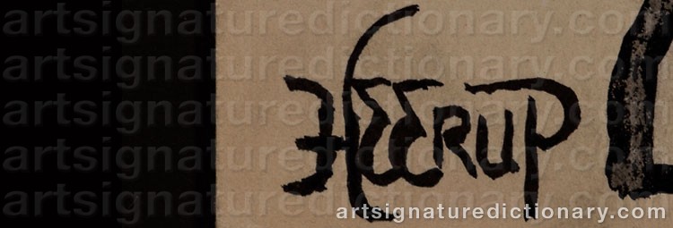 Signature by Henry HEERUP